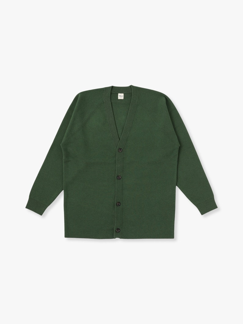 Cotton Cashmere Smooth Knit Cardigan 詳細画像 green 2