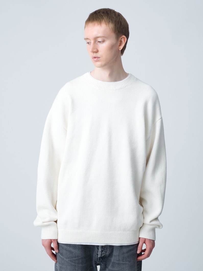 Faded Knit Pullover 詳細画像 white