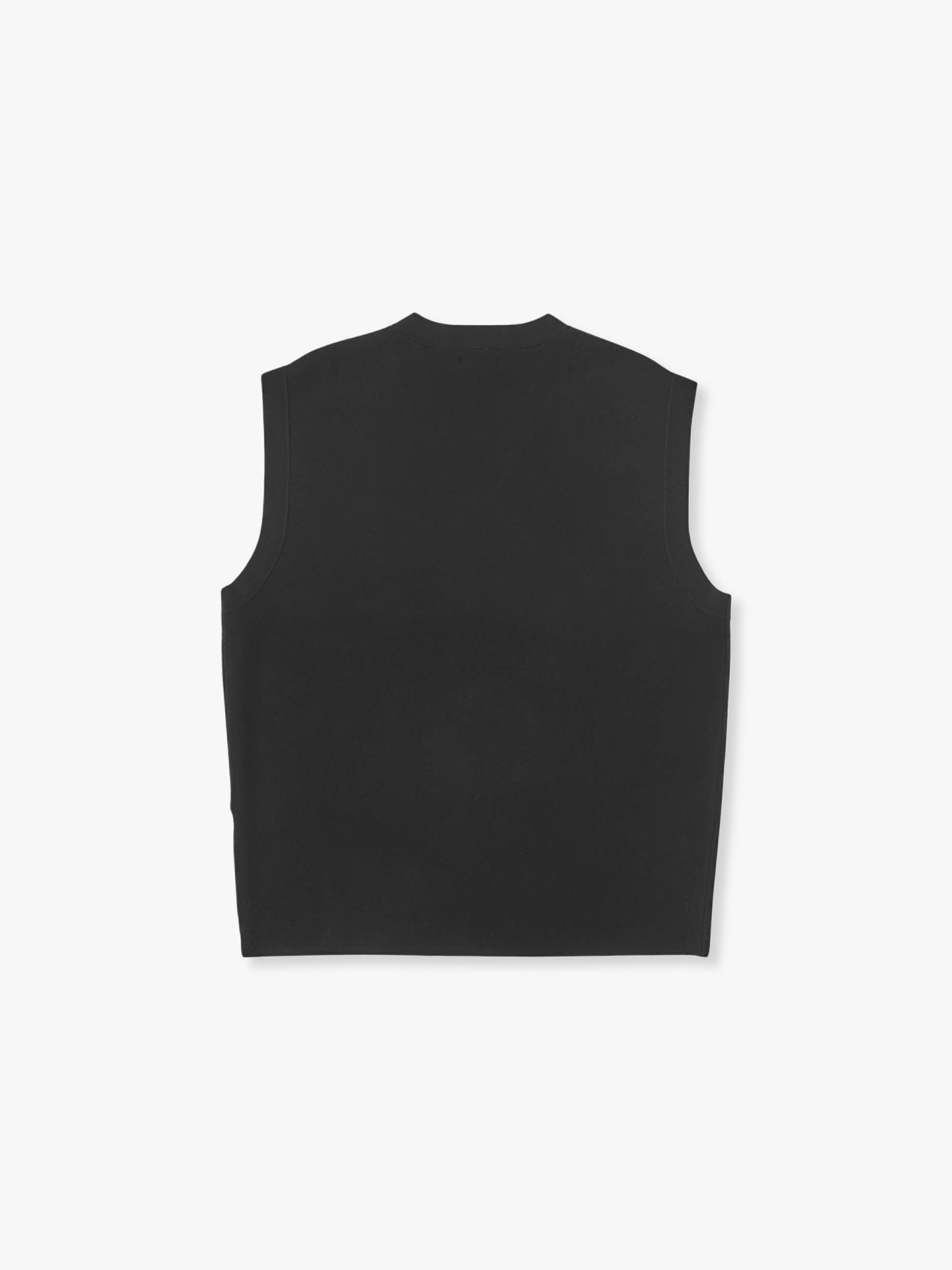 High Guage Wool Stretch V Neck Vest｜OBSIDIAN(オブシディアン)｜Ron