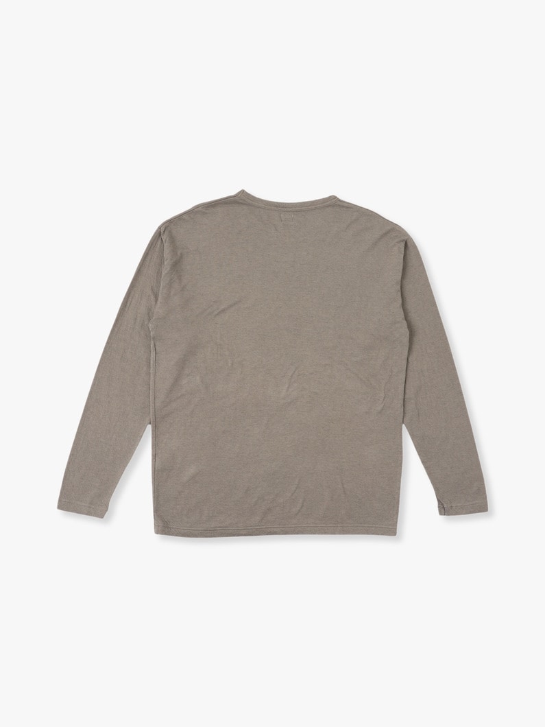 Cotton Cashmere Double Cloth Long Sleeve Tee 詳細画像 gray 1