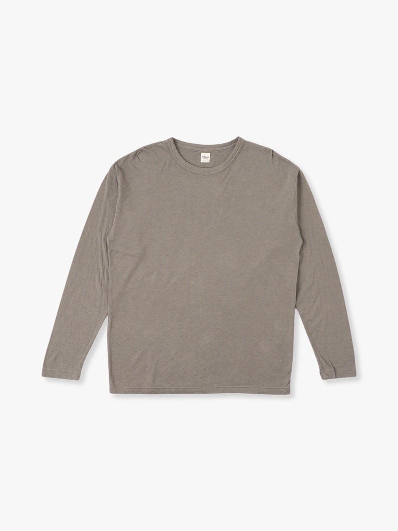 Cotton Cashmere Double Cloth Long Sleeve Tee 詳細画像 gray 2