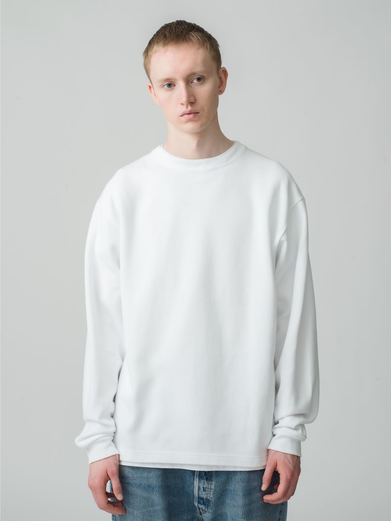 Double Faced  Long Sleeve Tee 詳細画像 white 1