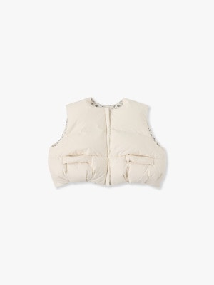 Ellin Reversible Puffer Vest 詳細画像 ivory