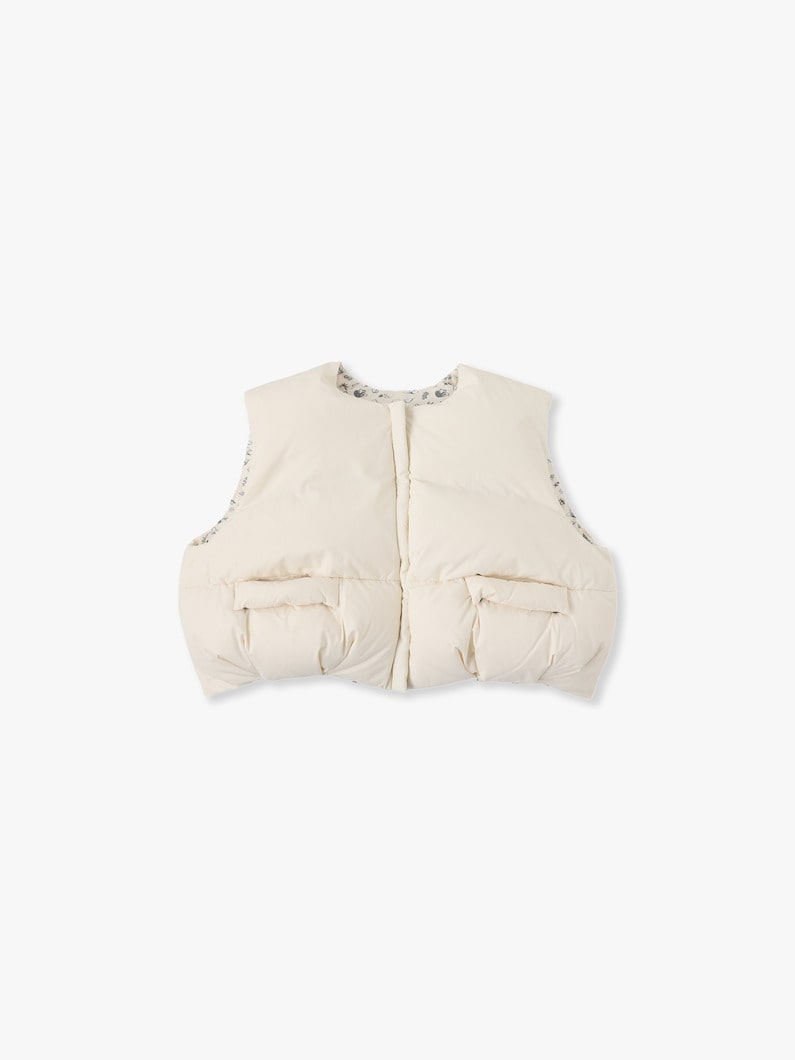 Ellin Reversible Puffer Vest 詳細画像 ivory 1