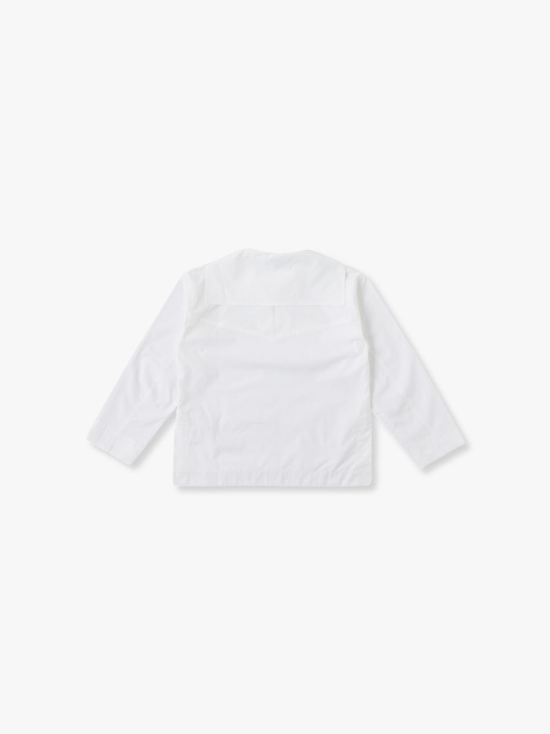Sallor Collar Shirt (white/striped) 詳細画像 white 1