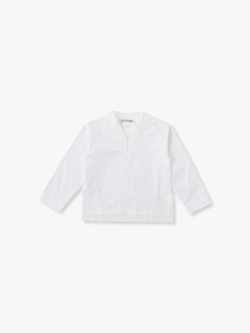 Sallor Collar Shirt (white/striped) 詳細画像 white 6