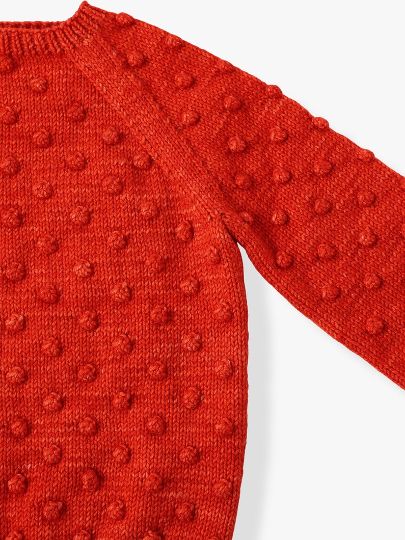 Popcorn Ski Knit Pullover (4year) 詳細画像 red 2