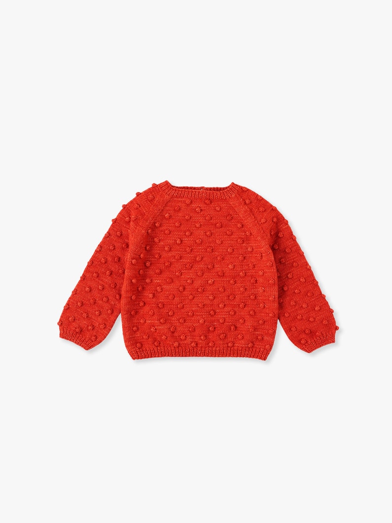 Popcorn Ski Knit Pullover (4year) 詳細画像 red 1