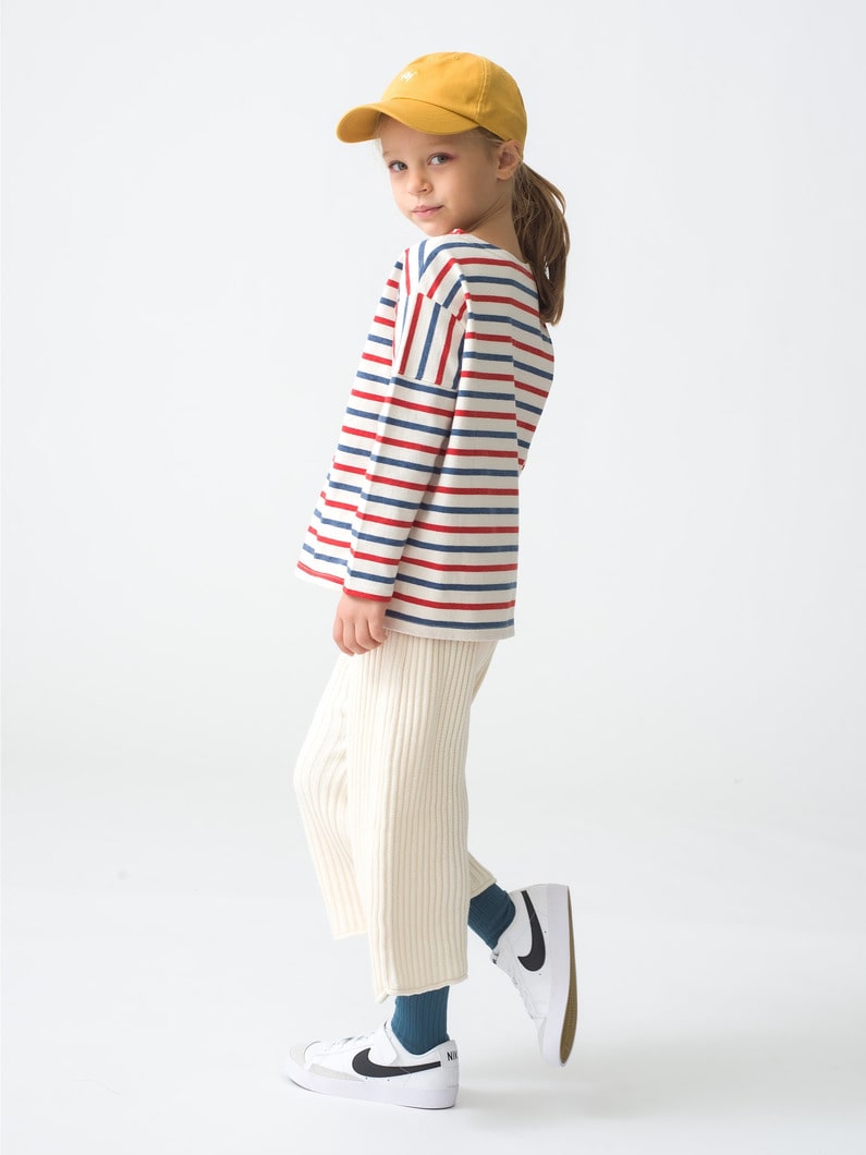 Striped Long Sleeve Tee (kids/multi/off white/blue)｜Ron Herman 