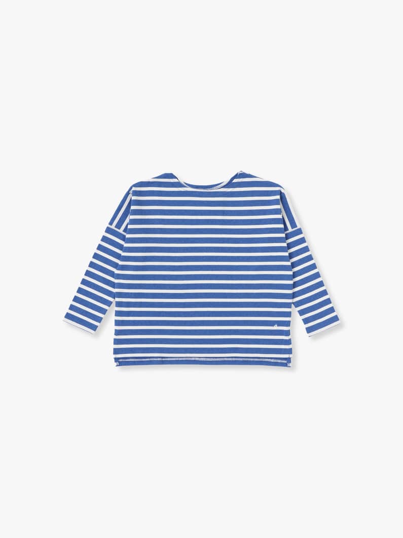 Striped Long Sleeve Tee (kids/multi/off white/blue) 詳細画像 blue 1