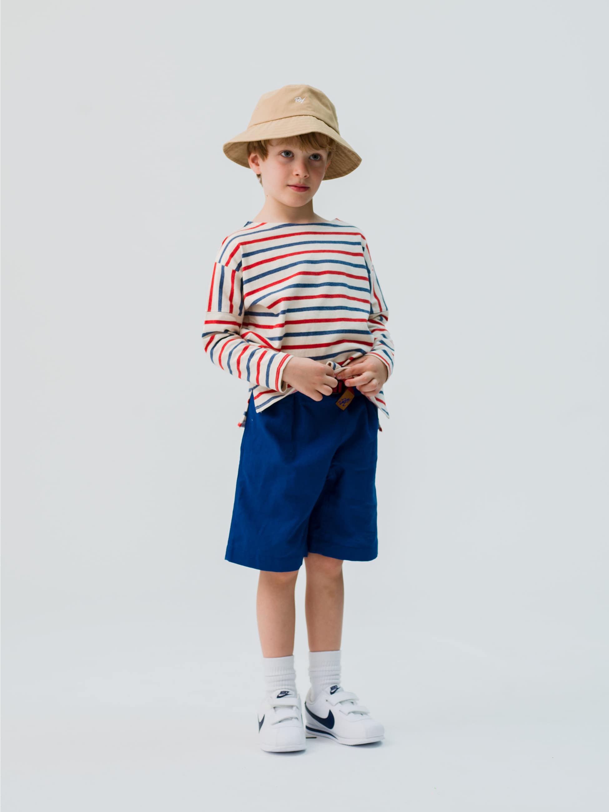 Striped Long Sleeve Tee (kids/multi/off white/blue) 詳細画像 multi 2