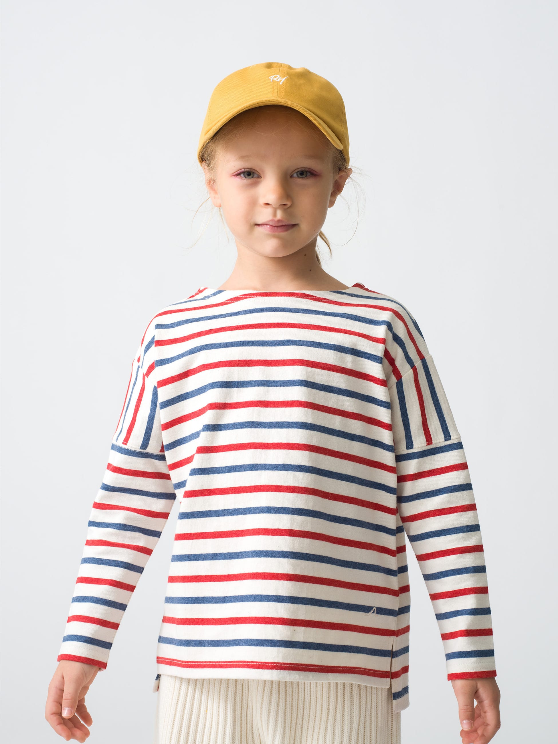 Striped Long Sleeve Tee (kids/multi/off white/blue) 詳細画像 multi 4