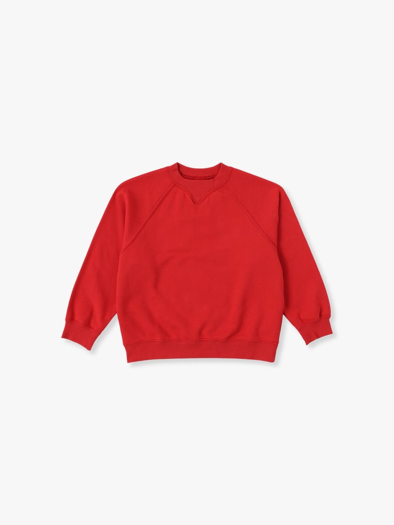 Raglan Sleeve Sweat Shirt (100-120cm) 詳細画像 red
