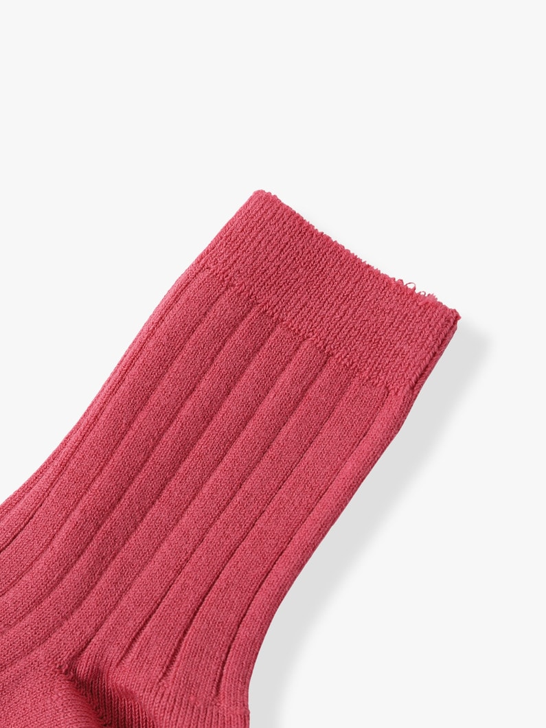 Basic Rib Short Socks (pink/dark brown/blue/0-2year) 詳細画像 pink 2