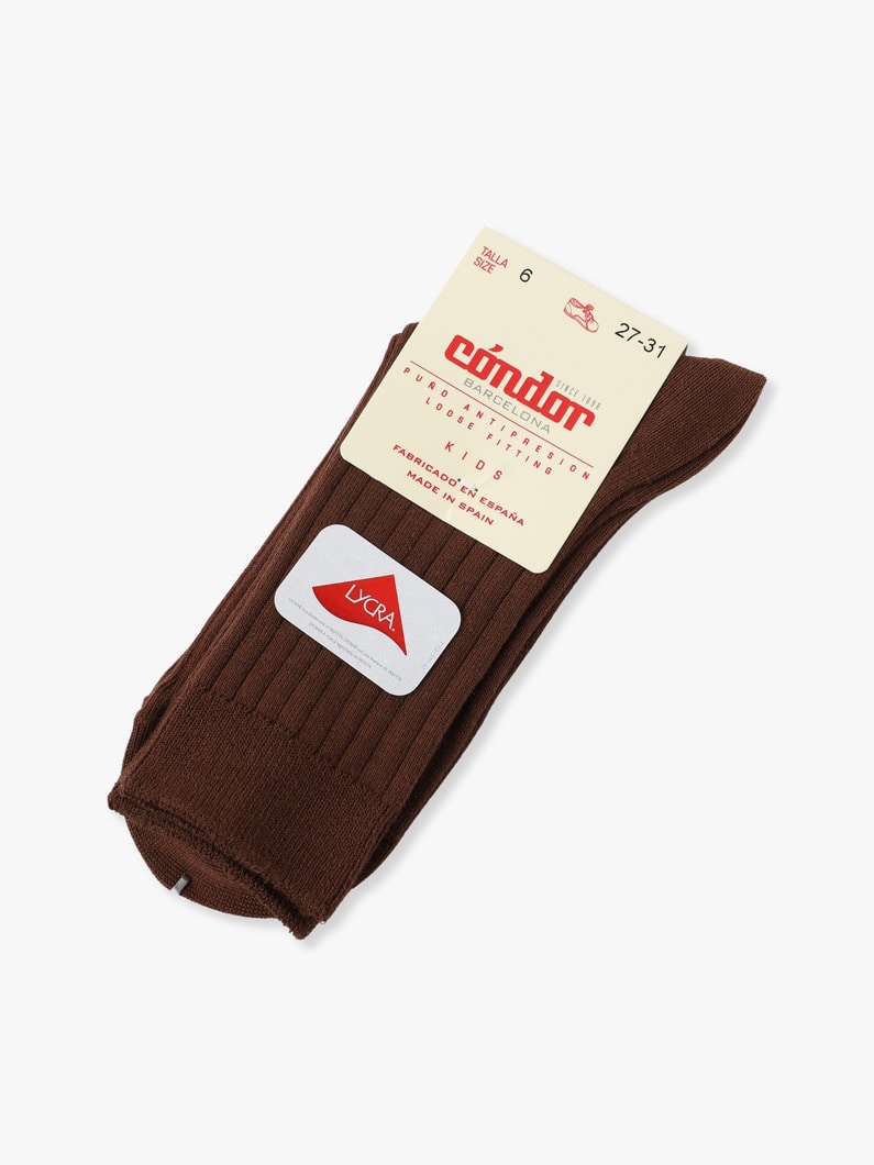 Basic Rib Short Socks (pink/dark brown/blue/4-6year) 詳細画像 dark brown 1