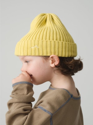 Organic Cotton Knit Cap (yellow/lavender) 詳細画像 yellow