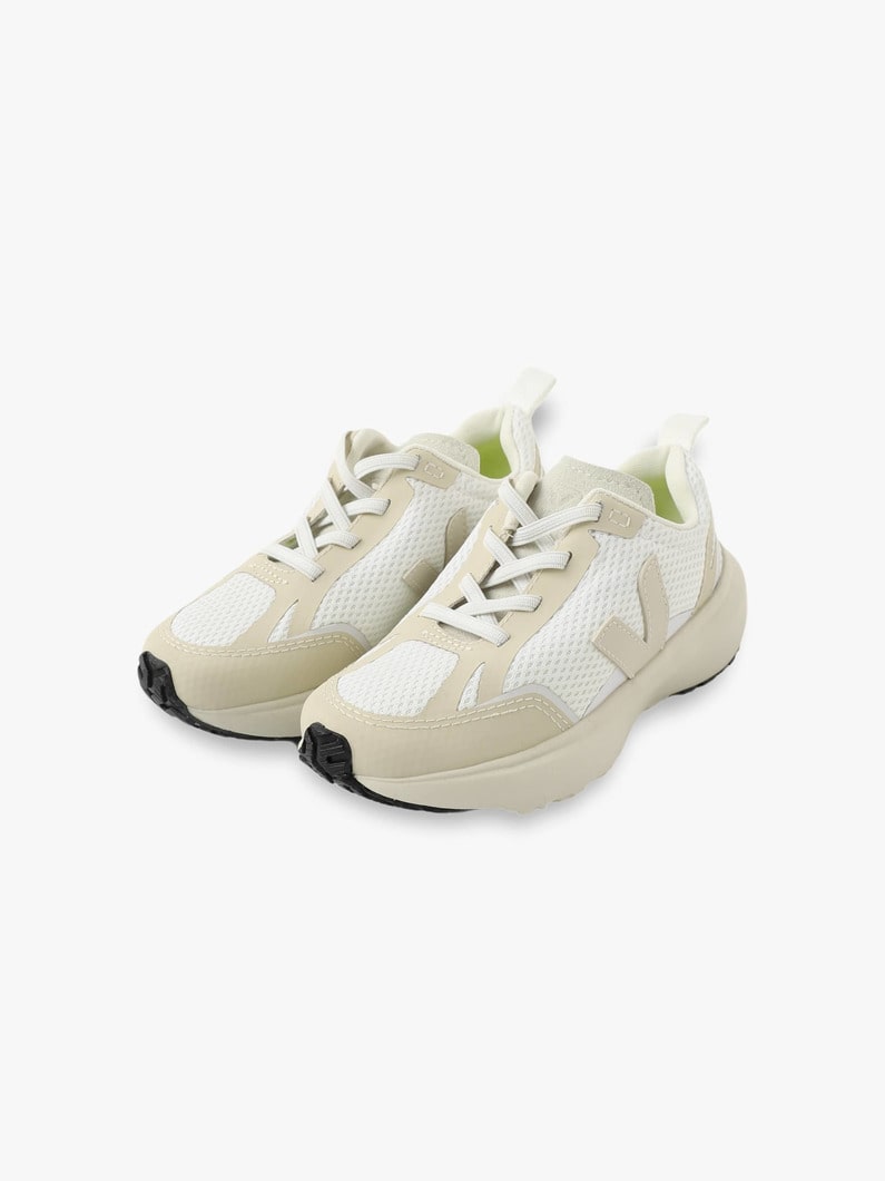 Canary Alveo Mesh Sneakers (kids/off white/pink) 詳細画像 off white 3