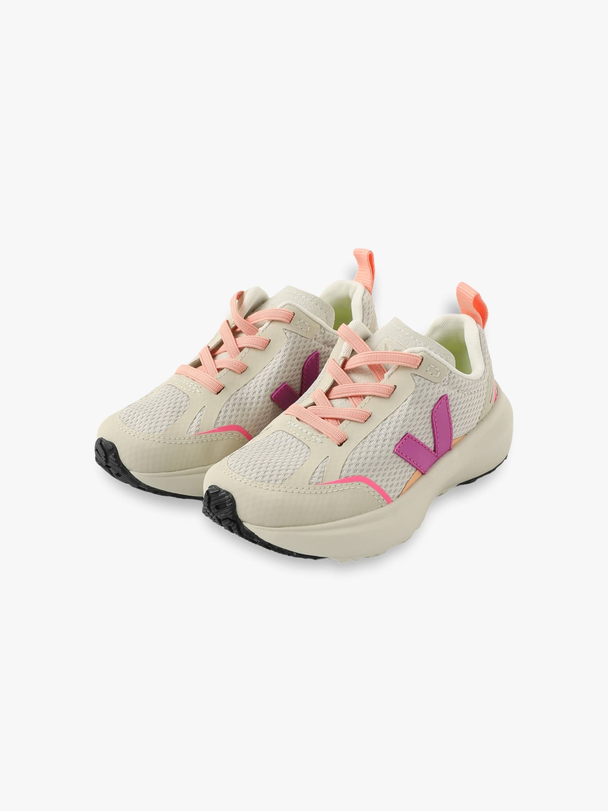 Canary Alveo Mesh Sneakers (kids/off white/pink)｜VEJA(ヴェジャ 