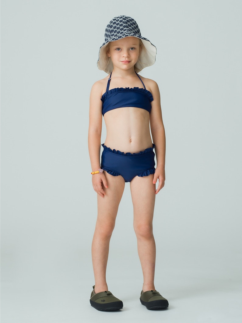 Frill Swim Bikini Top＆Shorts Set 詳細画像 blue 1