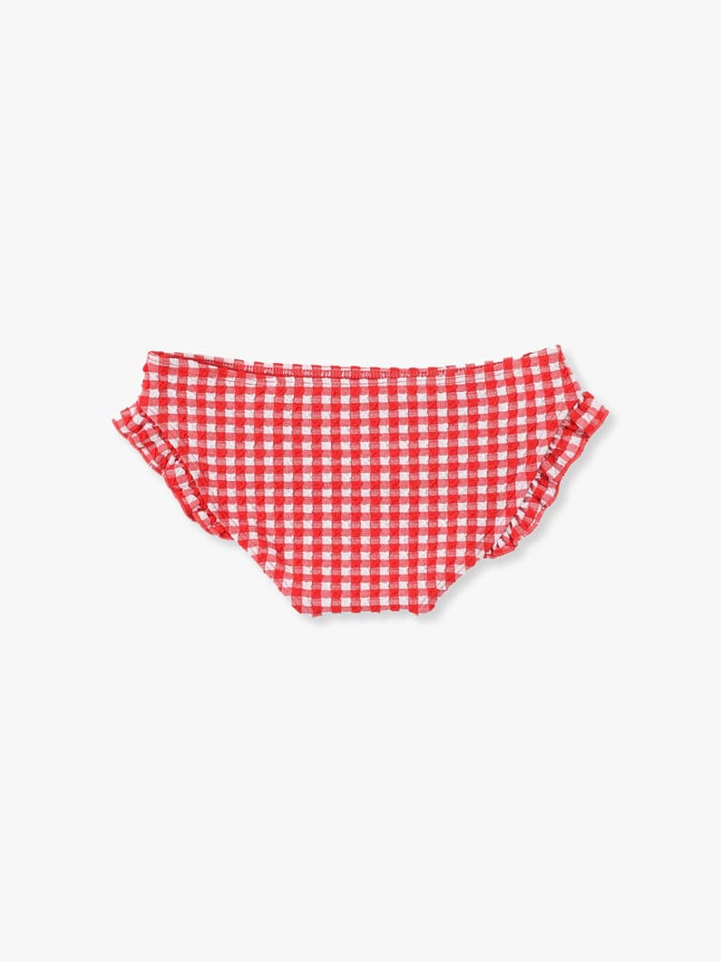 Checkered Swim Bikini Top＆Shorts Set 詳細画像 red 5