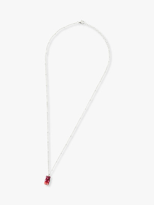 Gummy Bear Mini Pendant Necklace (silver base) 詳細画像 red