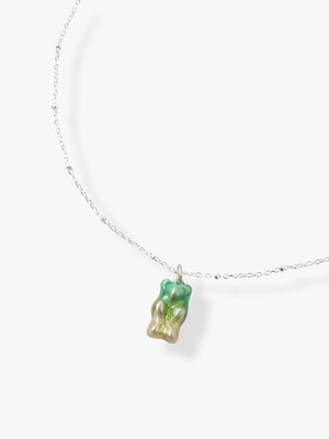 Gummy Bear Mini Pendant Necklace (silver base) 詳細画像 green