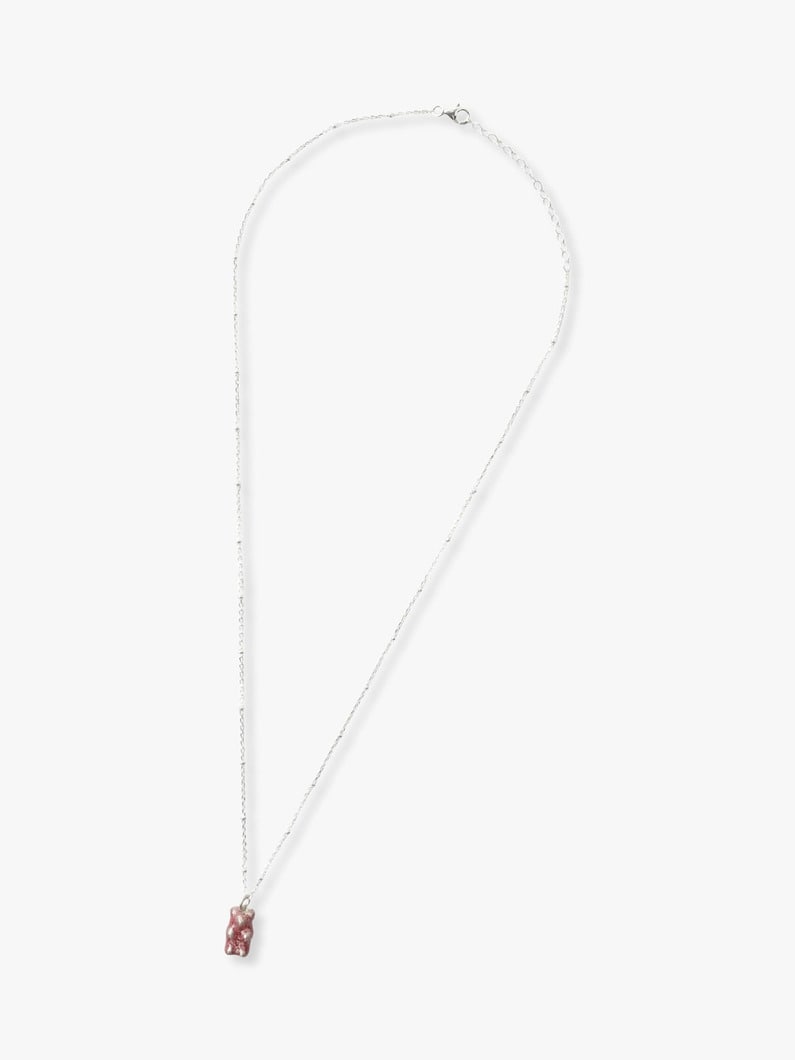 Gummy Bear Mini Pendant Necklace (silver base) 詳細画像 light pink 1