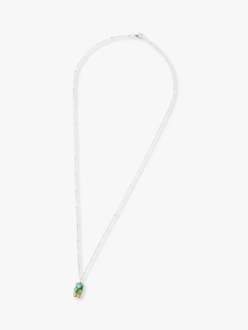 Gummy Bear Mini Pendant Necklace (silver base) 詳細画像 green 2