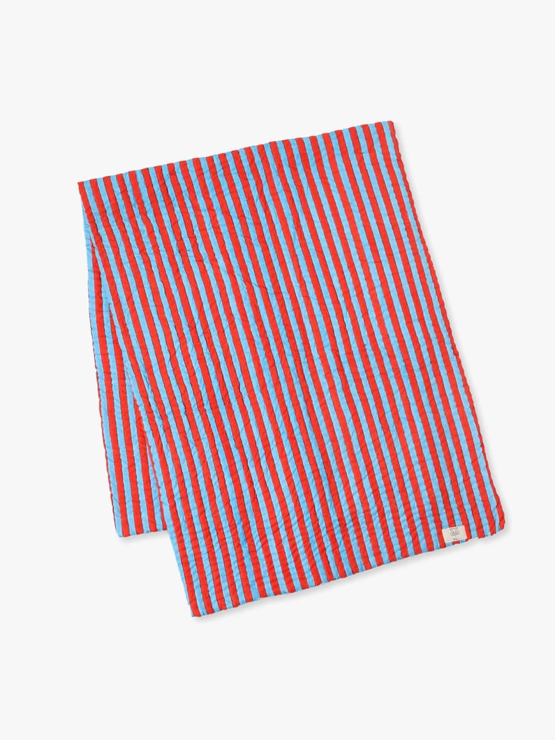 Crosses＆Thick Striped Medium Quilt Blanket  詳細画像 blue 3