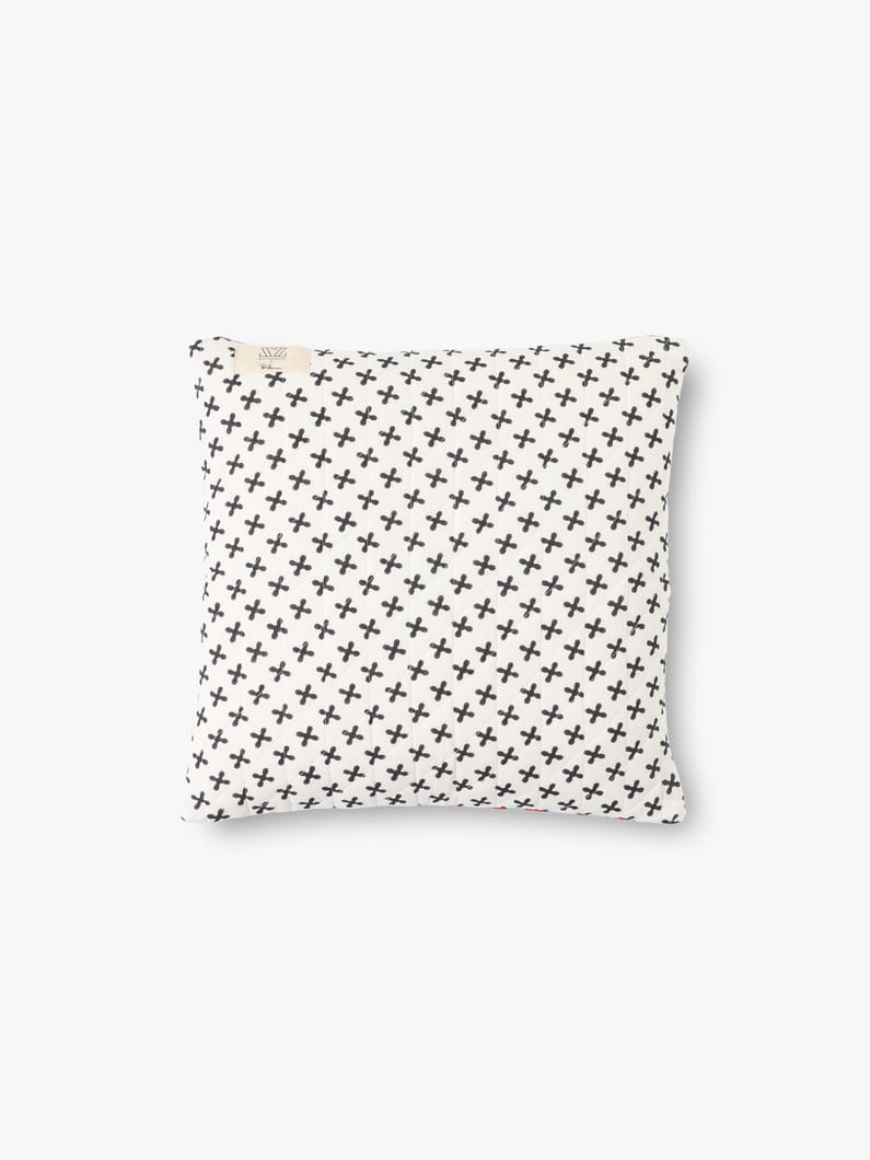 Crosses＆Thick Striped Quilt Cushion（45×45cm） 詳細画像 blue 4