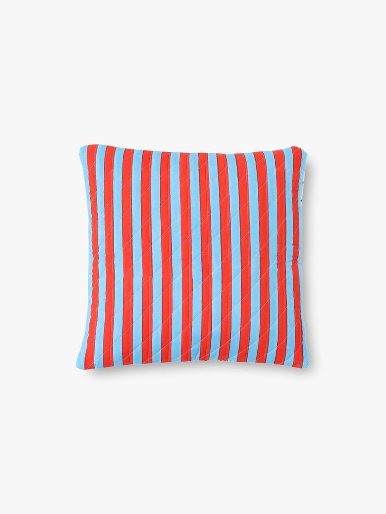 Crosses＆Thick Striped Quilt Cushion（45×45cm） 詳細画像 blue 3