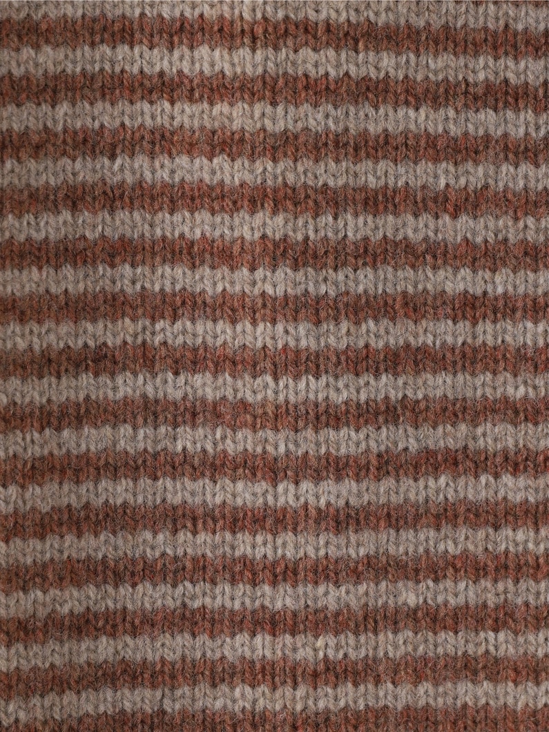 Logo Striped Knit Cardigan 詳細画像 brown 3