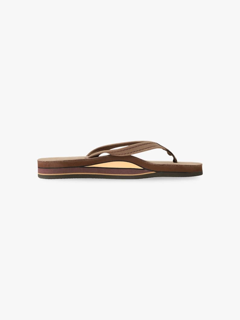ダブルレイヤー プレミアレザー 1/2 ナロー サンダル（ベージュ/ブラウン/22.5-25.5cm） 詳細画像 brown 2