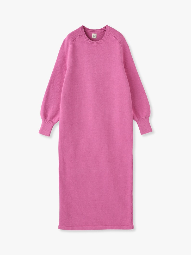 Cotton Nylon Knit Dress 詳細画像 pink 1