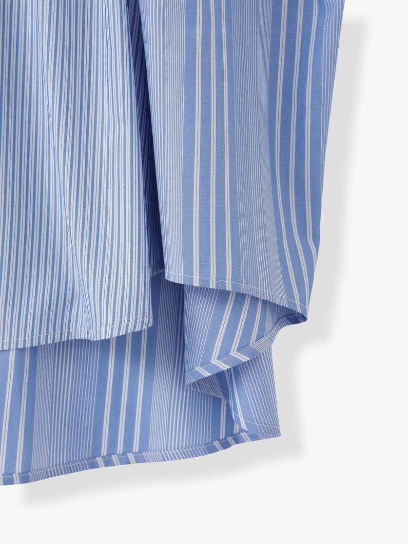 Striped Tie Up Shirt Dress 詳細画像 blue 7