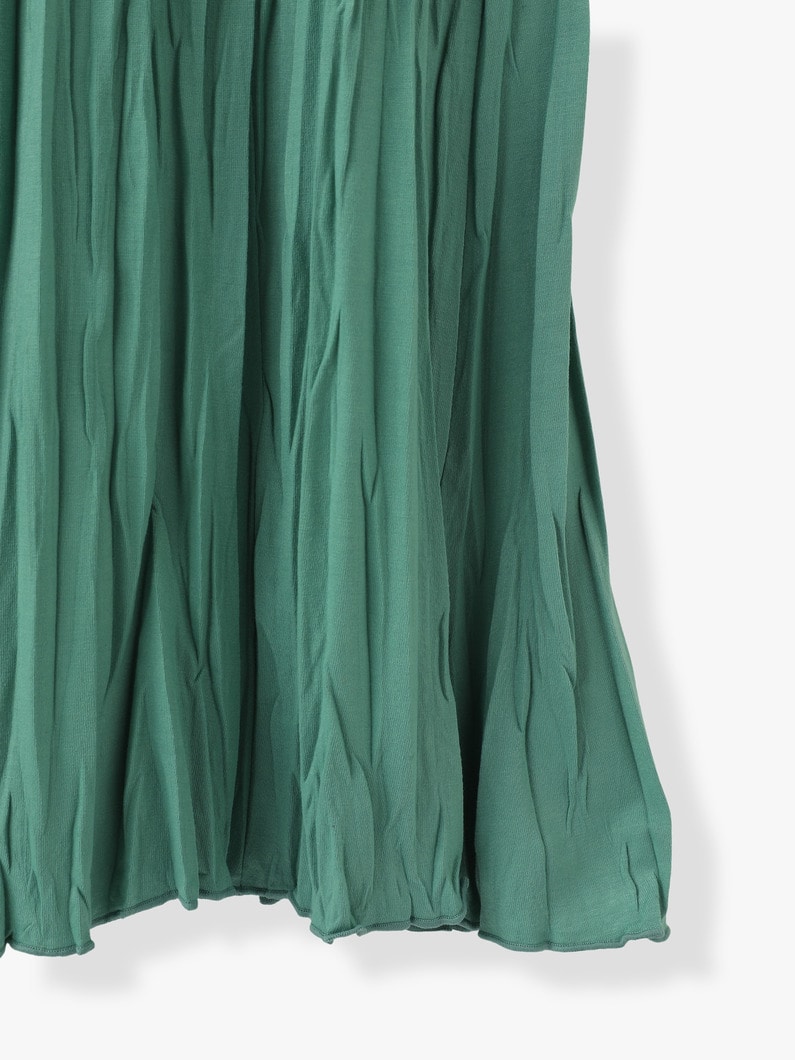 Wrinkle Pleats Long Sleeve Dress 詳細画像 green 9