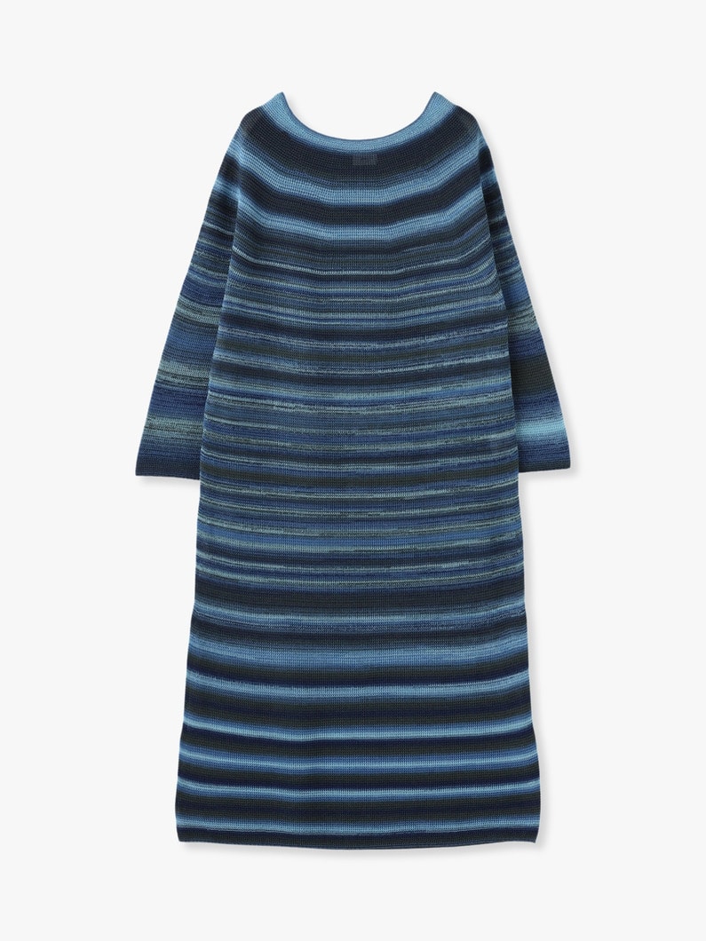 Mixed Color Knit Dress 詳細画像 blue 1