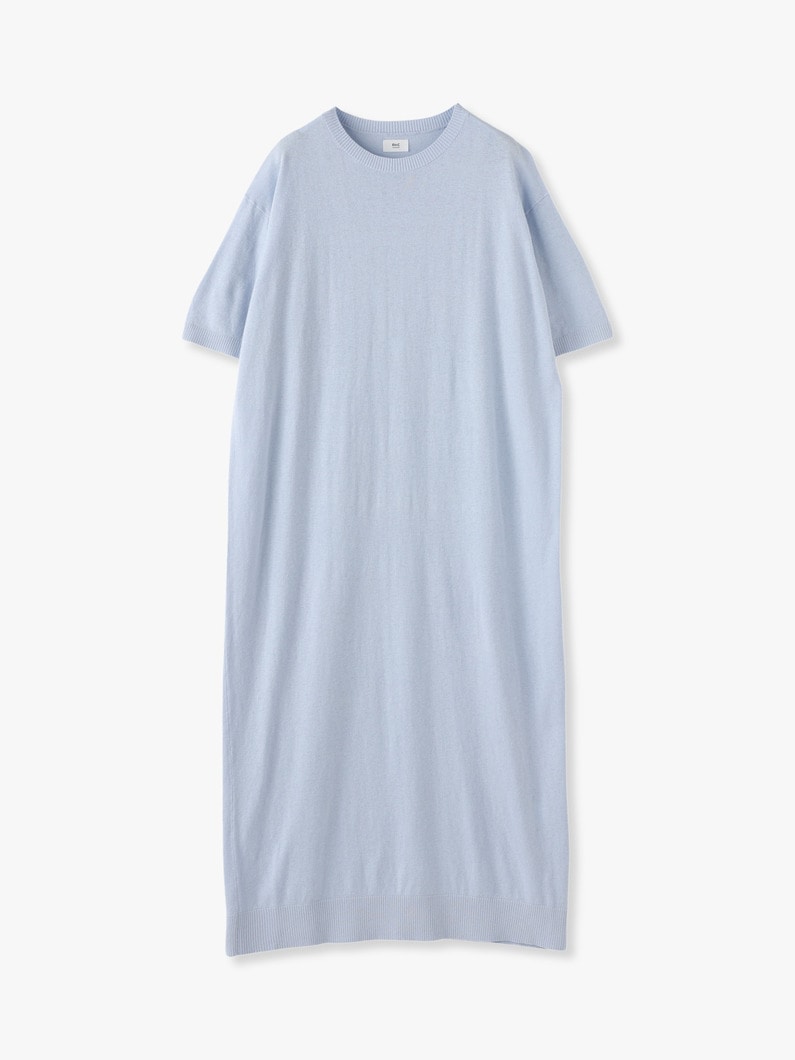 Hemp Cotton Knit Dress 詳細画像 blue 3
