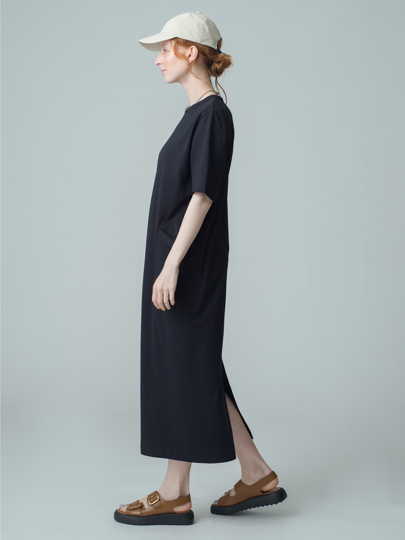 Recycle Polyester Jersey Dress 詳細画像 black 3