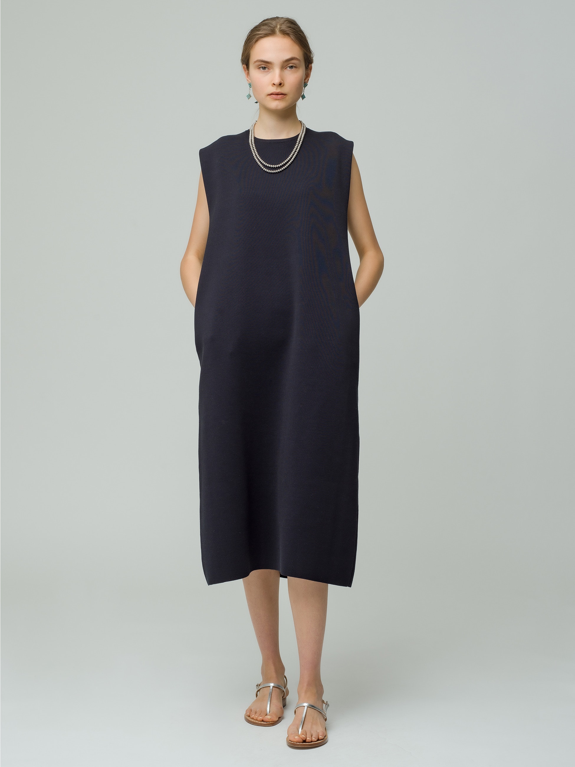 新品未使用ebure Cotton Silk Sleeveless Dress | finiscapital.com