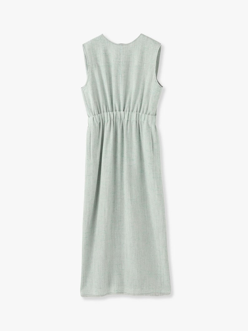 Melange Vis Linen Sleeveless Dress  詳細画像 light green 4