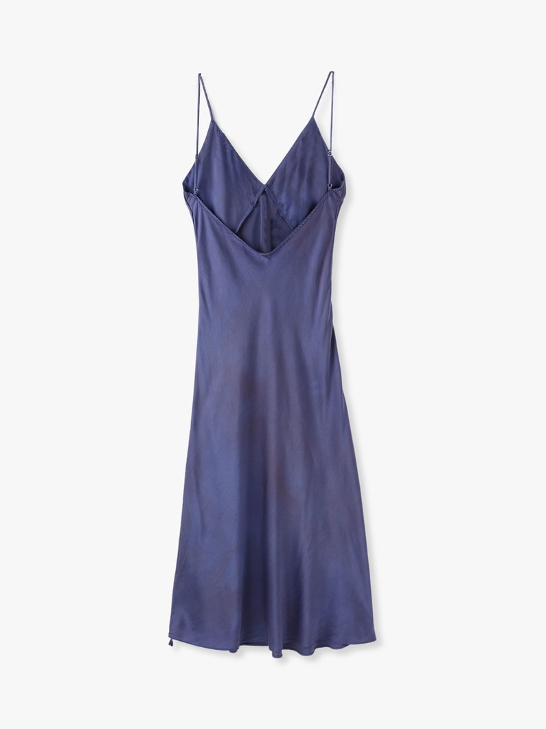 Vee Midi Hand Dye Silk Slip Dress 詳細画像 indigo 5