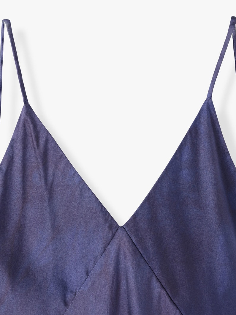 Vee Midi Hand Dye Silk Slip Dress 詳細画像 indigo 6