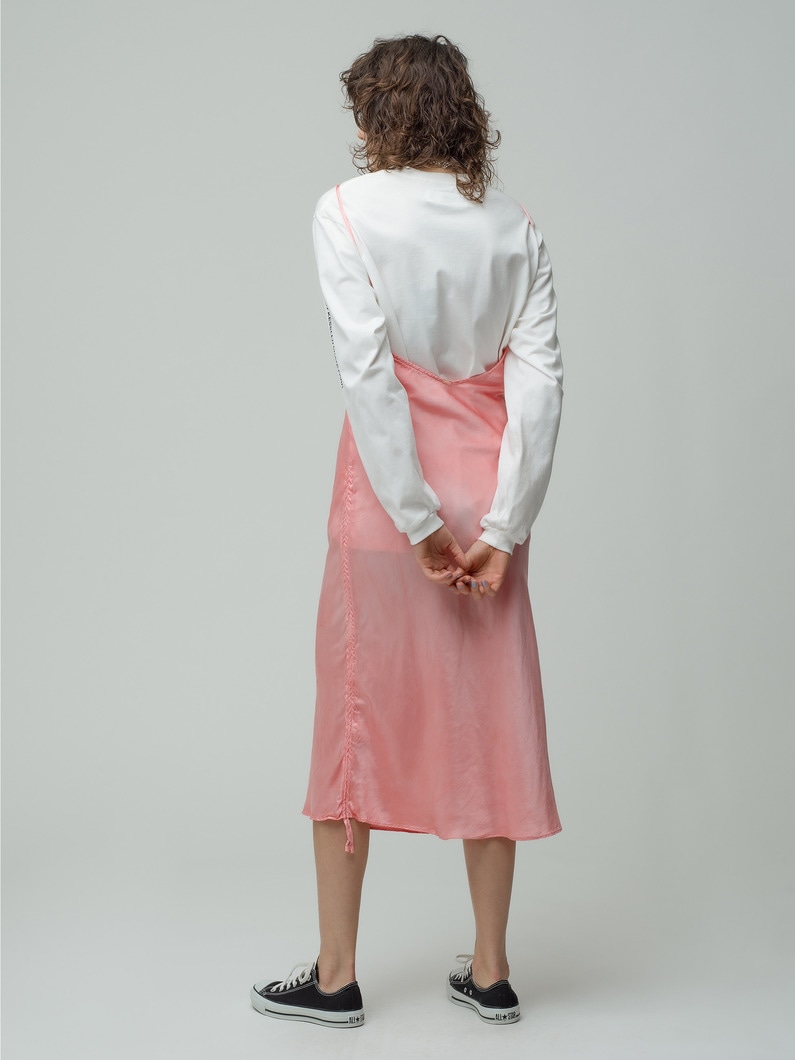 Vee Midi Hand Dye Silk Slip Dress 詳細画像 pink 2