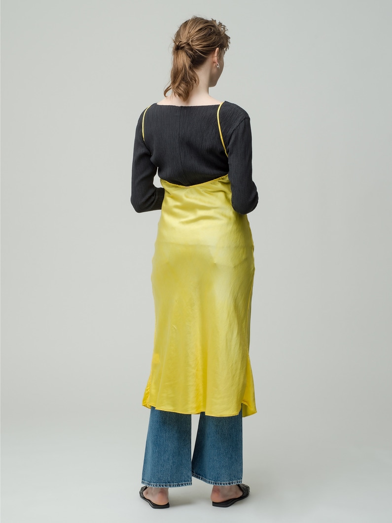 Vee Midi Hand Dye Silk Slip Dress 詳細画像 yellow 2