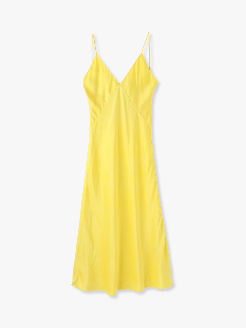 Vee Midi Hand Dye Silk Slip Dress 詳細画像 yellow 3