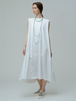 Suvin Cotton Sleeveless Dress 詳細画像 white