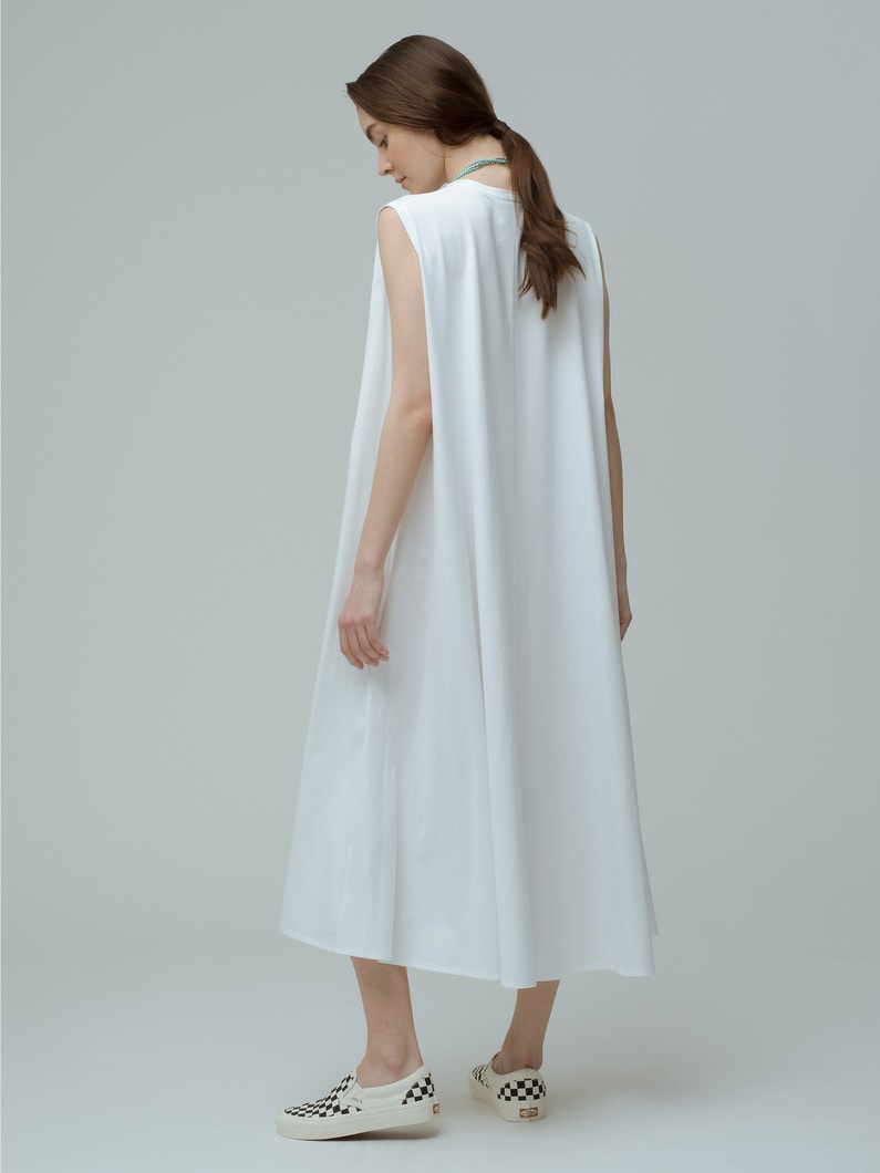 Suvin Cotton Sleeveless Dress 詳細画像 white 2