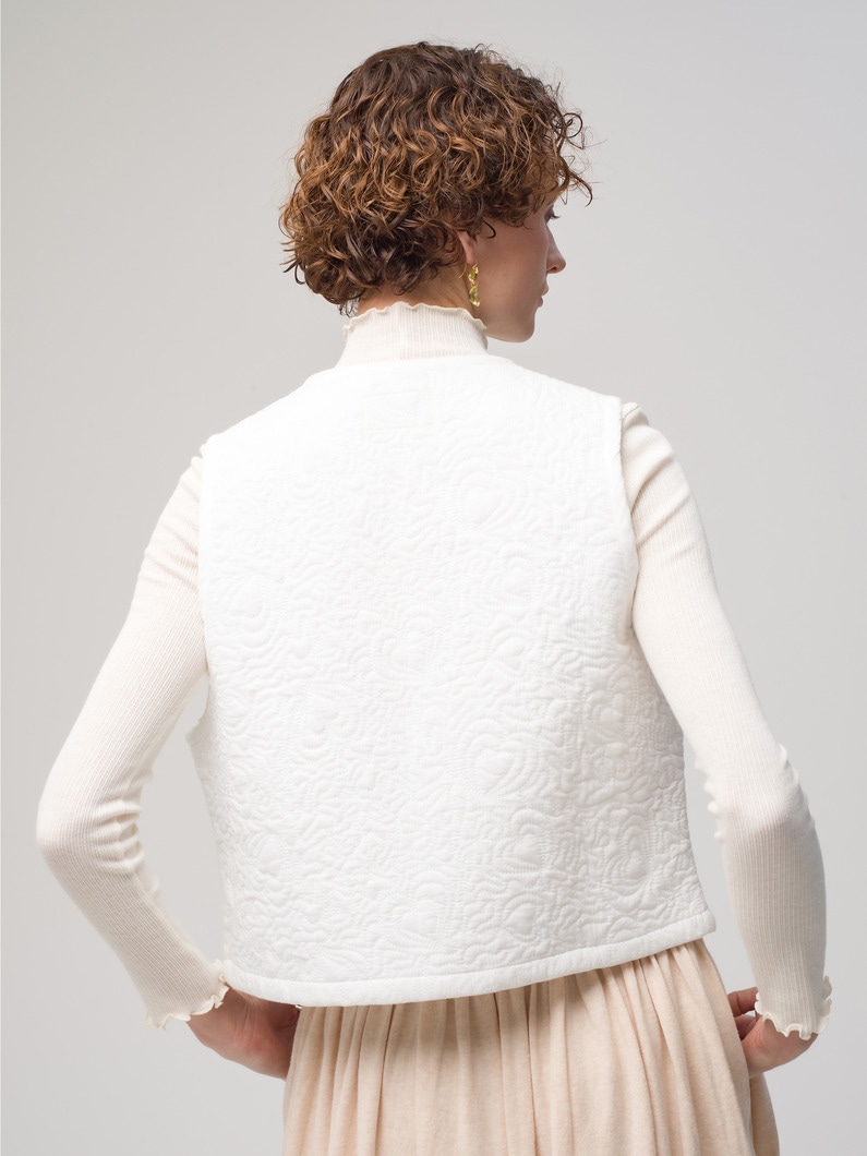 Embroidery Quilted Vest 詳細画像 ivory 3