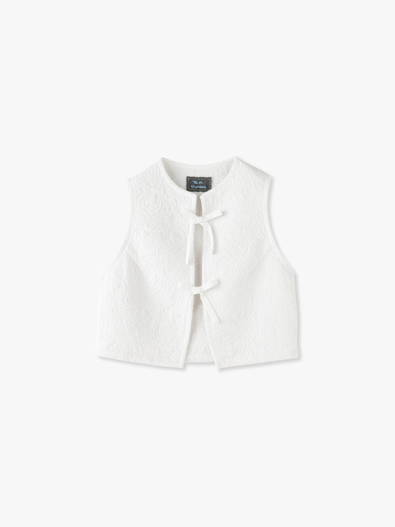 Embroidery Quilted Vest 詳細画像 ivory 4